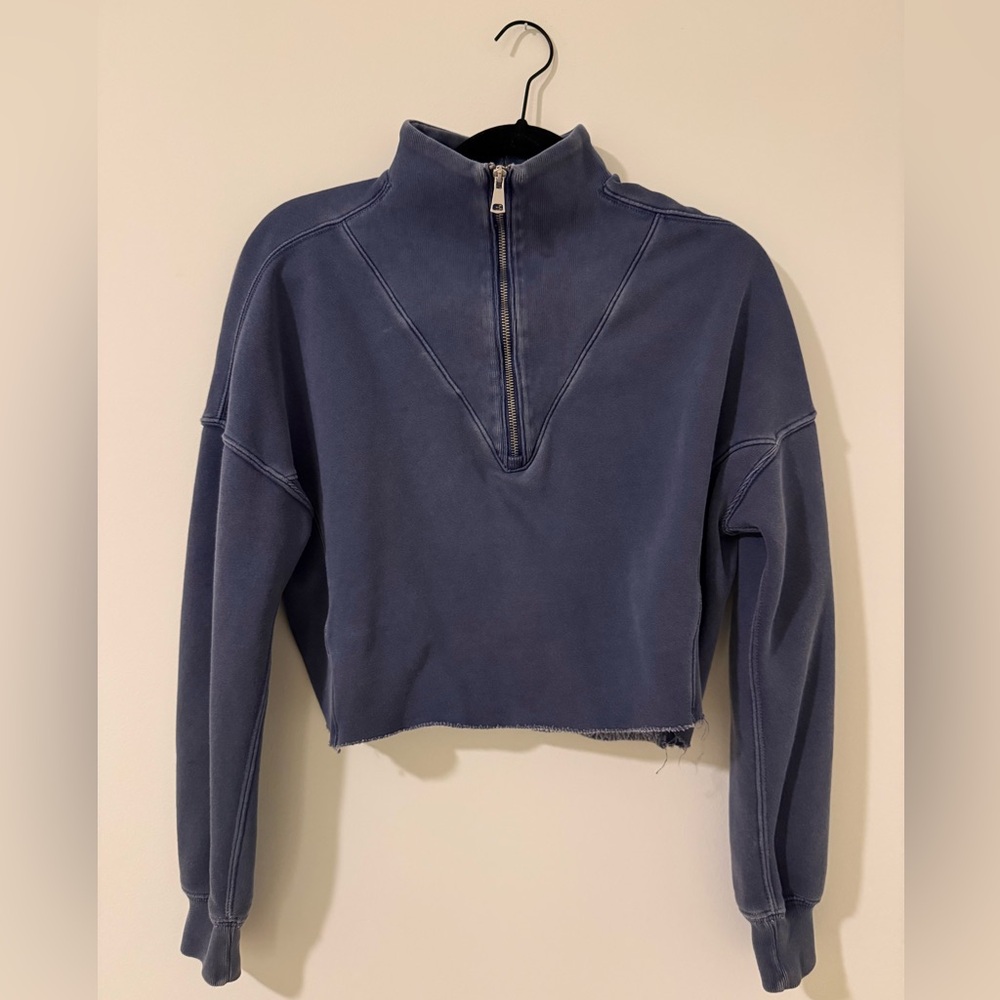 Abercrombie & Fitch Essential Mini Sunday Cutoff Half-Zip - XS